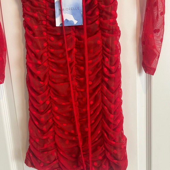 REVOLVE MAJORELLE Red Valentines 💌 Ruched Party Cocktail Mini Size Medium NWT - Picture 8 of 10